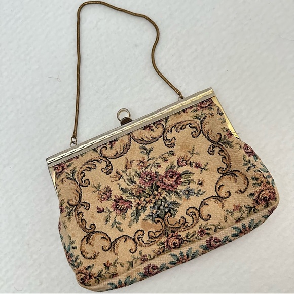 Walborg Vintage 50s W. Germany Tapestry Handbag Clutch - Picture 2 of 16